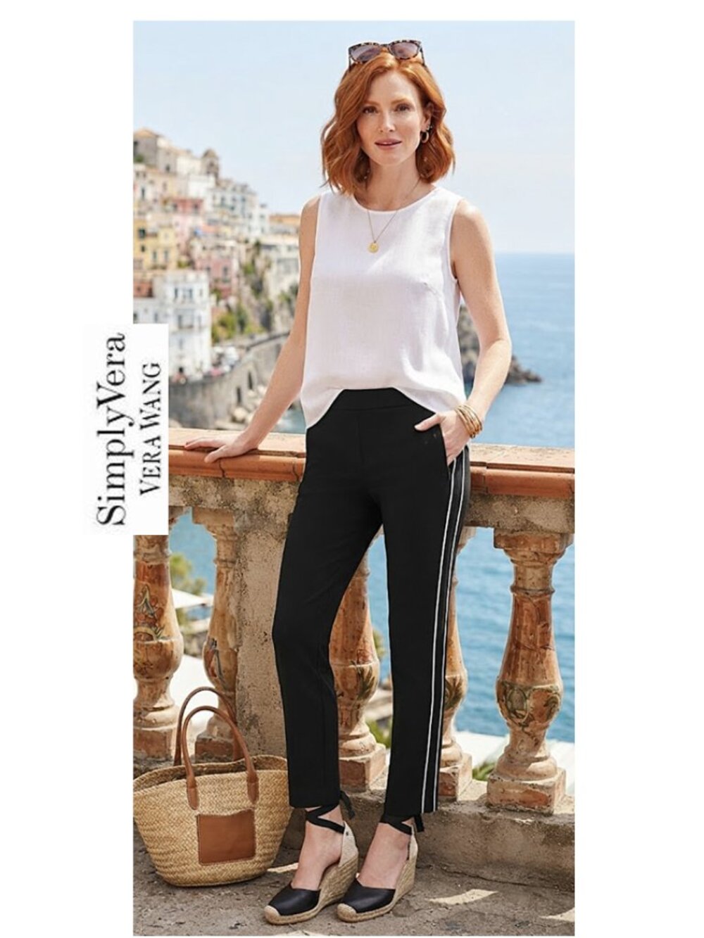 (3 for $30) SIMPLY VERA VERA WANG - black athleisure pants